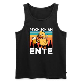 Ich Bin Am Ende Psychisch am Ente - Männer Premium Bio Tank Top - Schwarz - Vorne - Michal (187cm)