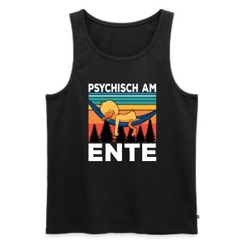 Ich Bin Am Ende Psychisch am Ente - Männer Premium Bio Tank Top - Schwarz - Vorne - Michal (187cm)