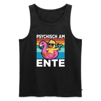 Ich Bin Am Ende Psychisch am Ente - Männer Premium Bio Tank Top - Schwarz - Vorne - Michal (187cm)