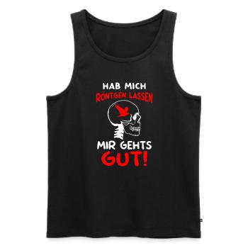Hab Mich Röntgen Lassen Mir Gehts Gut - Männer Premium Bio Tank Top - Schwarz - Vorne - AI Model Male 178 light (178cm)
