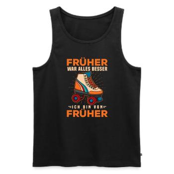 Früher War Alles Besser Ich Bin Von Früher - Männer Premium Bio Tank Top - Schwarz - Vorne - AI Model Male 178 light (178cm)
