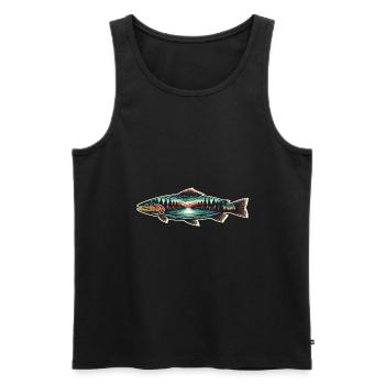 Forelle Fisch Angeln Angler Fischer Barsch Angler - Männer Premium Bio Tank Top - Schwarz - Vorne - Michal (187cm)
