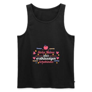 Schulkind Mama Schüler Mutter Schulanfang Einschul - Männer Premium Bio Tank Top - Schwarz - Vorne - Michal (187cm)