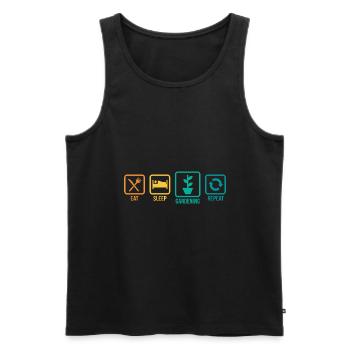 Eat Sleep Gardening Repeat Garden Gardener Horticu - Männer Premium Bio Tank Top - Schwarz - Vorne - Michal (187cm)