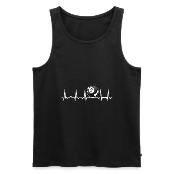Billiard Heartbeat Snooker Pool Chalk Billiard Pla - Men's Premium Organic Tank Top - black - Front - Michal (187cm)