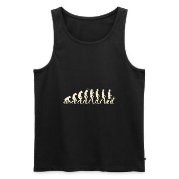 Evolution Deutscher Schäferhund Liebhaber Schäferhunde GSD - Männer Premium Bio Tank Top - Schwarz - Vorne - Michal (187cm)