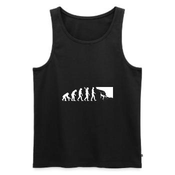 Evolution Graphic Climbing Climber Bouldering Boul - Männer Premium Bio Tank Top - Schwarz - Vorne - Michal (187cm)