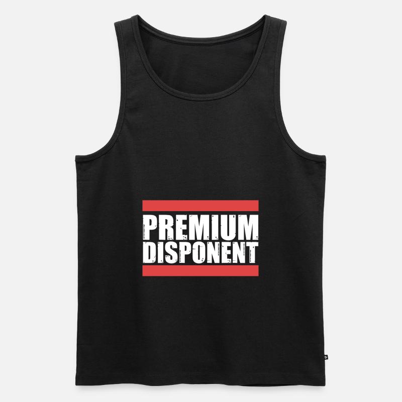 Disponent - Männer Premium Bio Tank Top - Schwarz
