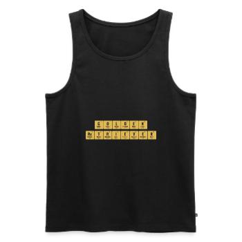 Golden Retriever Periodisches System der Elemente GR D - Männer Premium Bio Tank Top - Schwarz - Vorne - AI Model Male 178 light (178cm)