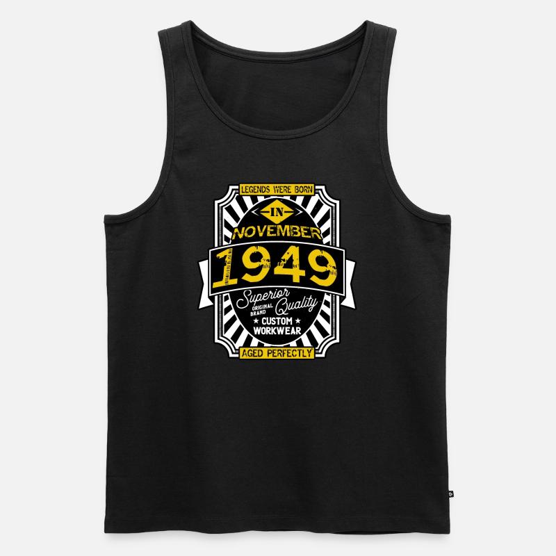 NOVEMBER 1949 - Männer Premium Bio Tank Top - Schwarz