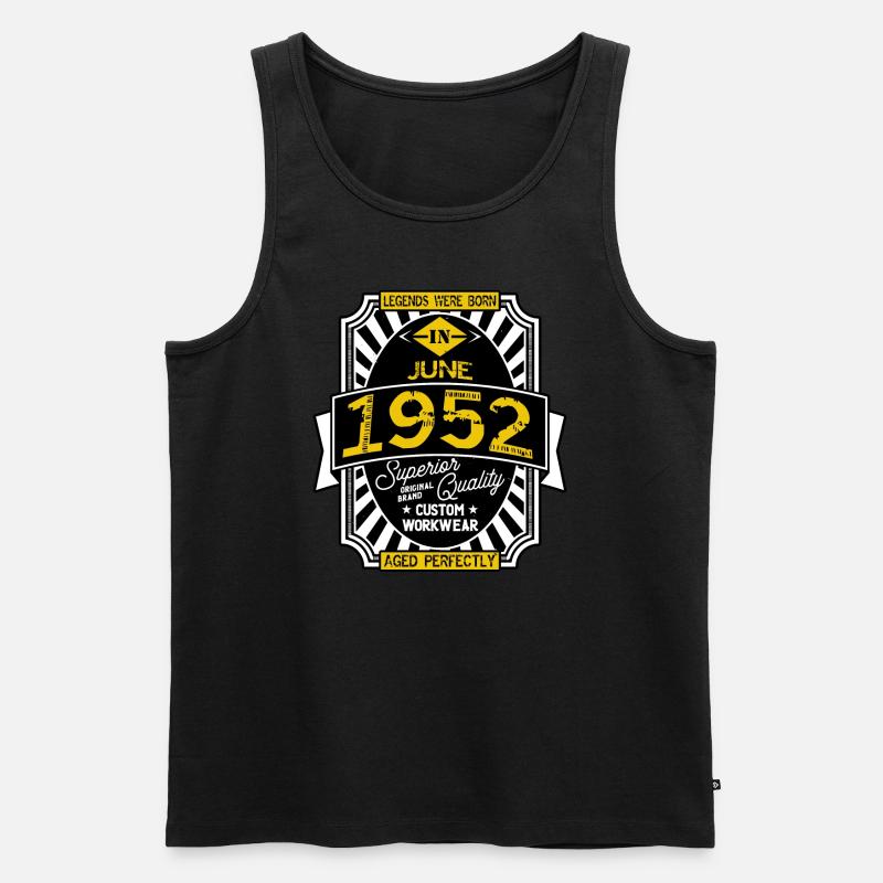 1952 JUNI - Männer Premium Bio Tank Top - Schwarz