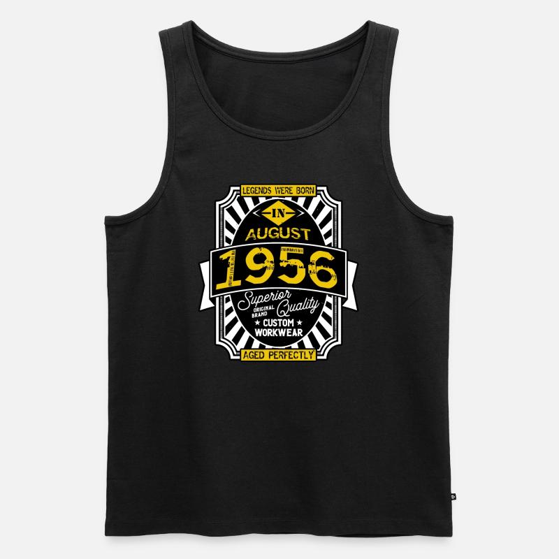 AUGUST 1956 - Männer Premium Bio Tank Top - Schwarz
