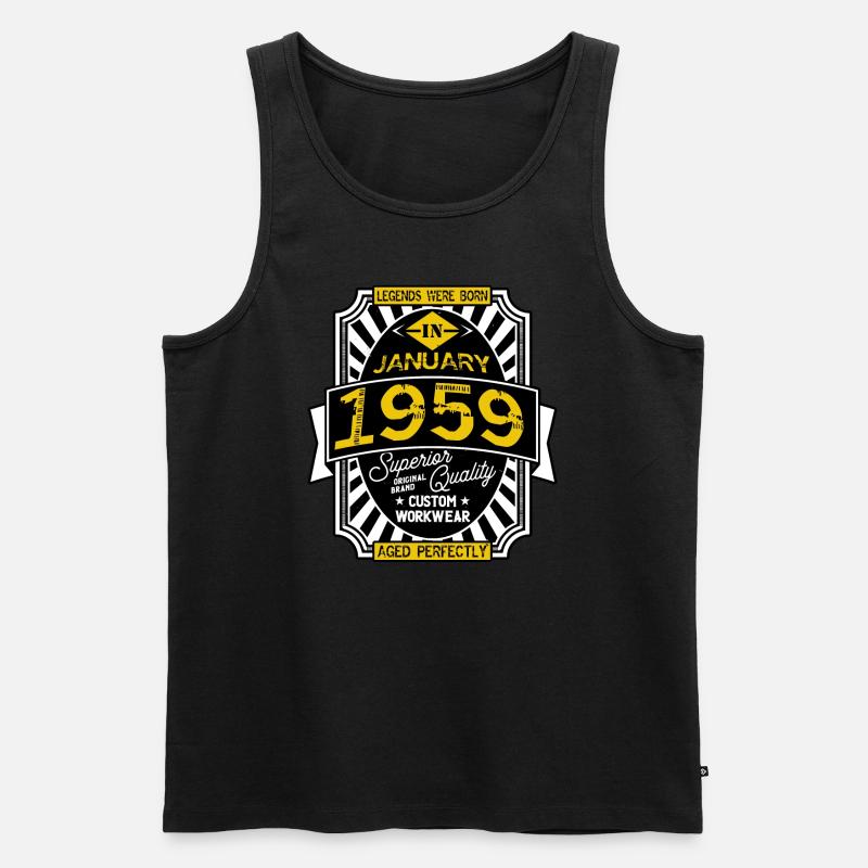 JANUAR 1959 - Männer Premium Bio Tank Top - Schwarz