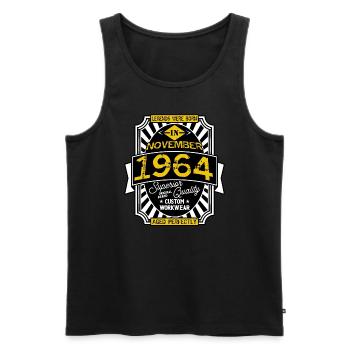 NOVEMBER 1964 - Männer Premium Bio Tank Top - Schwarz - Vorne - Michal (187cm)