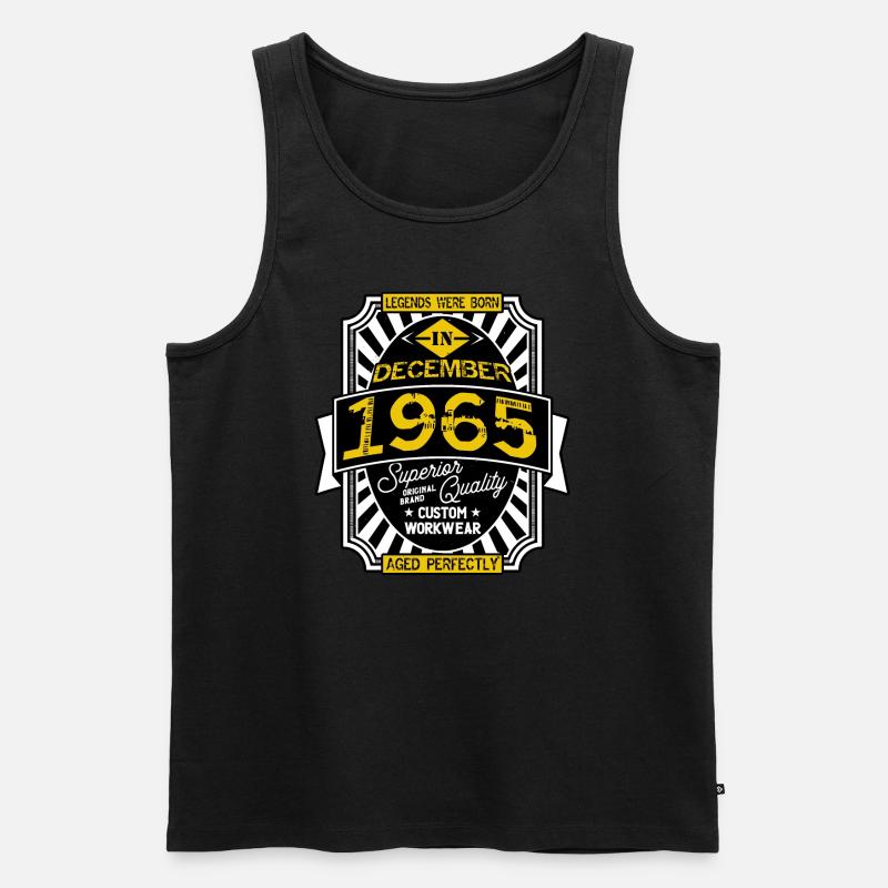DEZEMBER 1965 - Männer Premium Bio Tank Top - Schwarz