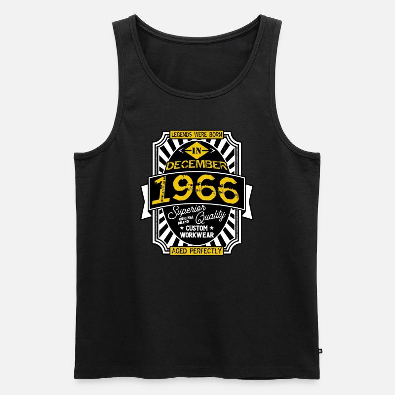DEZEMBER 1966 - Männer Premium Bio Tank Top - Schwarz