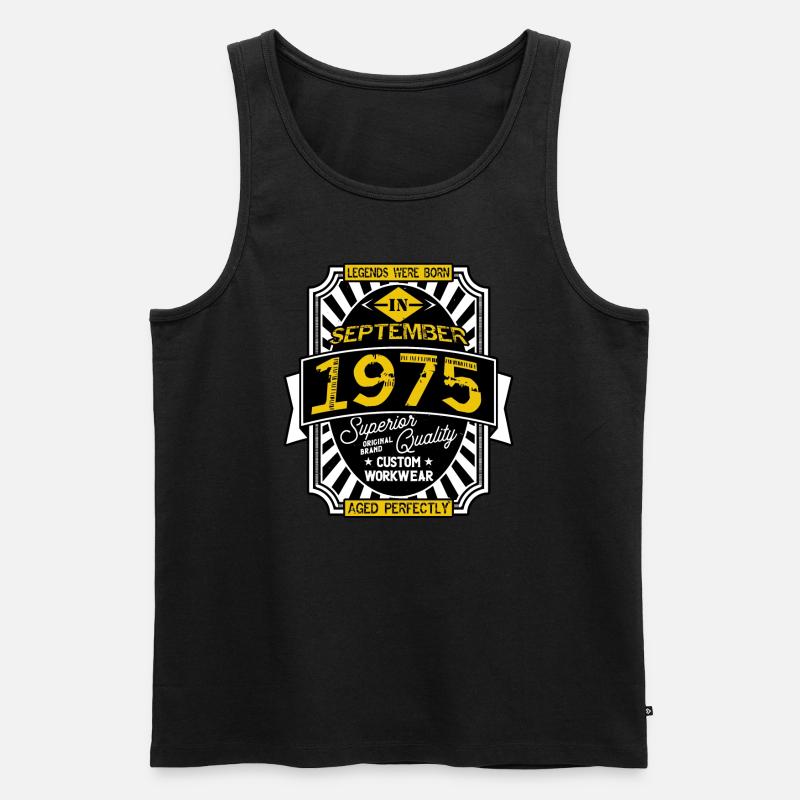 SEPTEMBER 1975 - Männer Premium Bio Tank Top - Schwarz