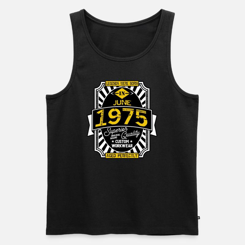JUNI 1975 - Männer Premium Bio Tank Top - Schwarz