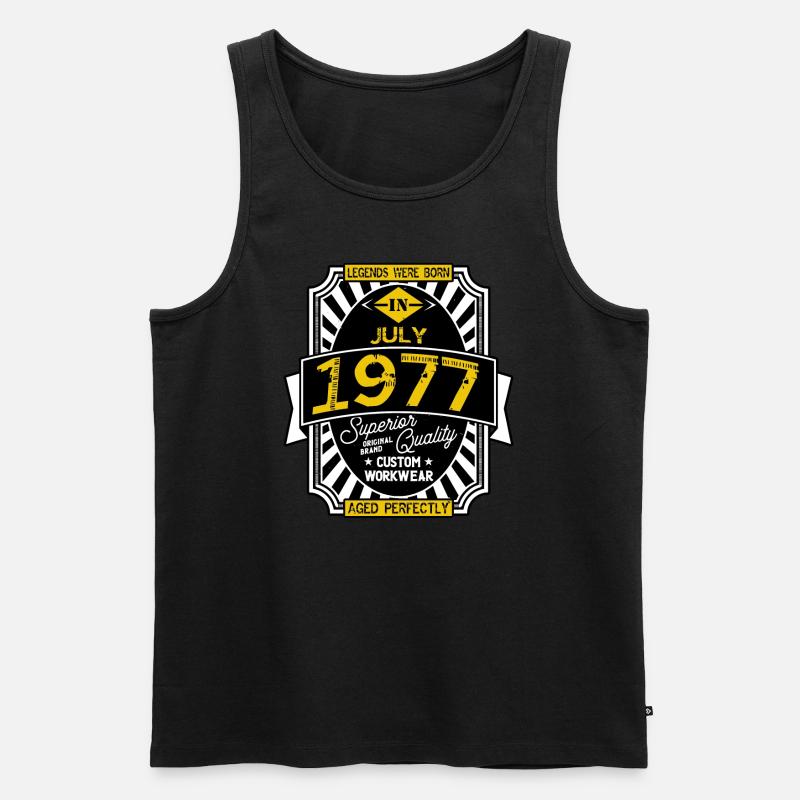 1977 JULI - Männer Premium Bio Tank Top - Schwarz