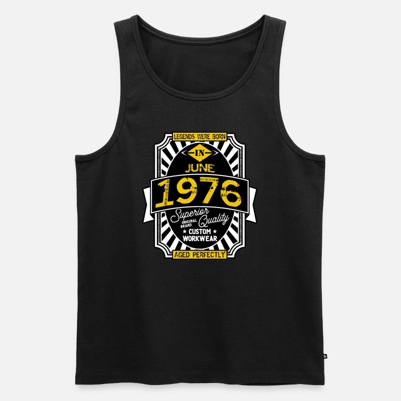 JUNI 1976 - Männer Premium Bio Tank Top - Schwarz