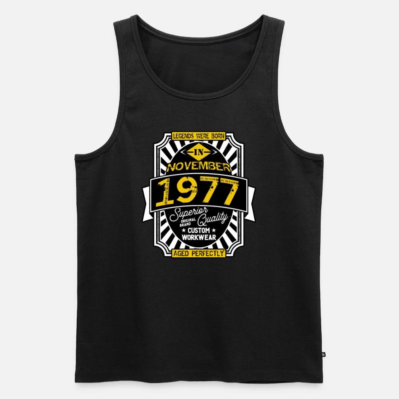 NOVEMBER 1977 - Männer Premium Bio Tank Top - Schwarz