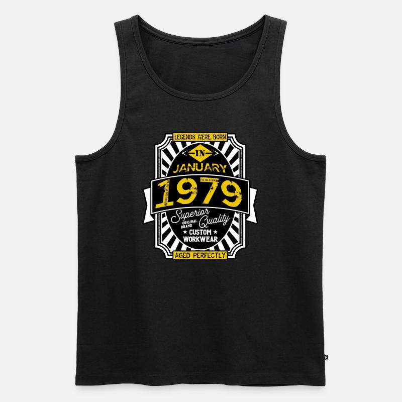 JANUAR 1979 - Männer Premium Bio Tank Top - Schwarz