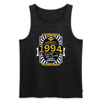 AUGUST 1994 - Männer Premium Bio Tank Top - Schwarz - Vorne - Michal (187cm)