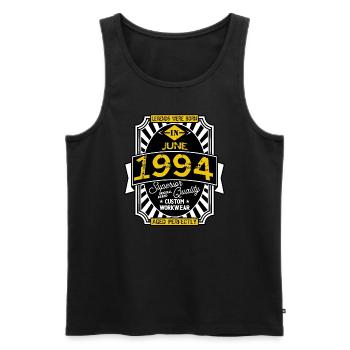 JUNI 1994 - Männer Premium Bio Tank Top - Schwarz - Vorne - Michal (187cm)