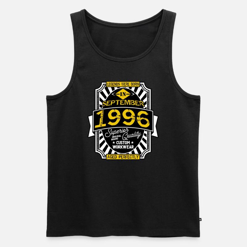 SEPTEMBER 1996 - Männer Premium Bio Tank Top - Schwarz