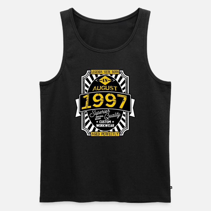 AUGUST 1997 - Männer Premium Bio Tank Top - Schwarz