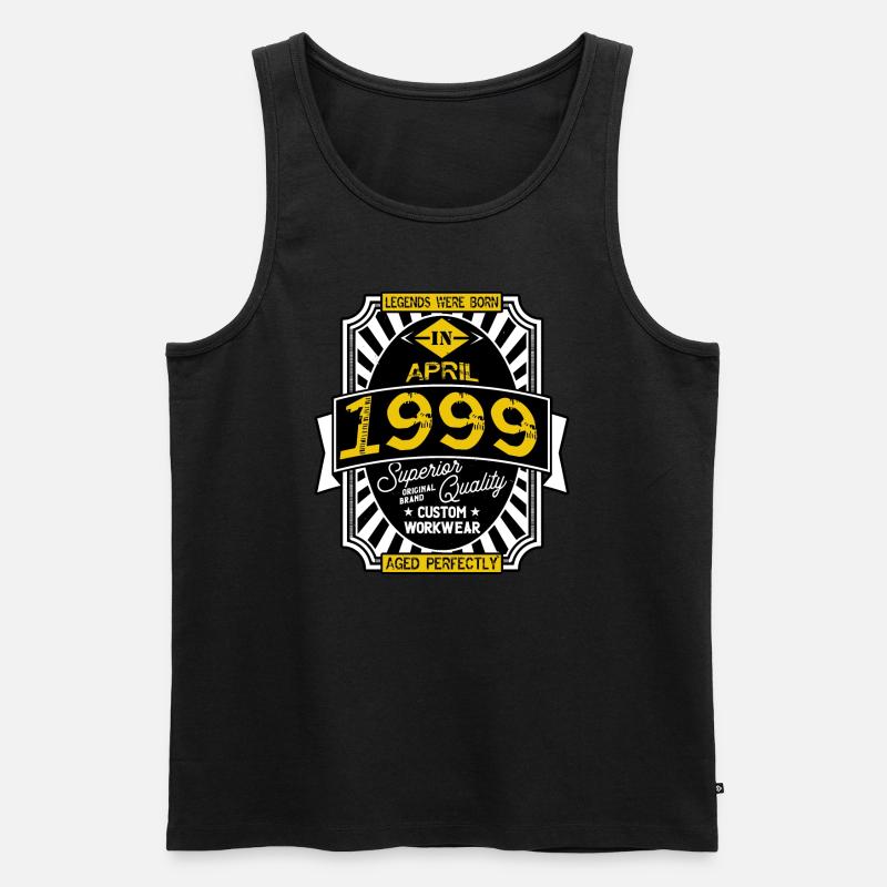 1999 APRIL - Männer Premium Bio Tank Top - Schwarz
