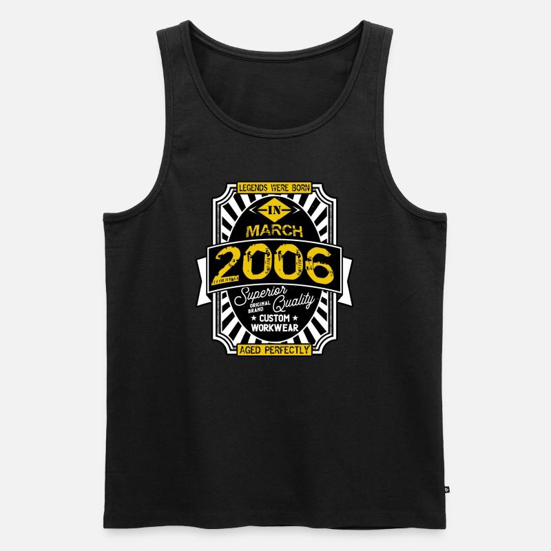 2006 MÄRZ - Männer Premium Bio Tank Top - Schwarz