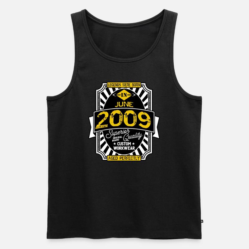 2009 JUNI - Männer Premium Bio Tank Top - Schwarz