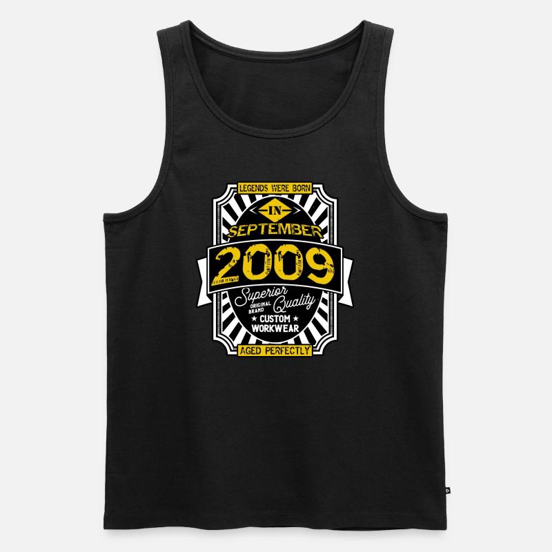 SEPTEMBER 2009 - Männer Premium Bio Tank Top - Schwarz