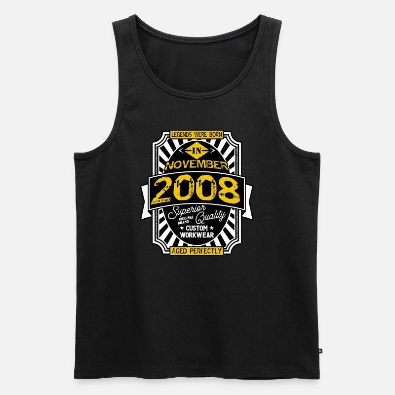 NOVEMBER 2008 - Männer Premium Bio Tank Top - Schwarz