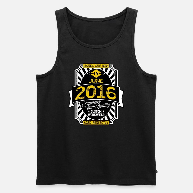 2016 JUNI - Männer Premium Bio Tank Top - Schwarz