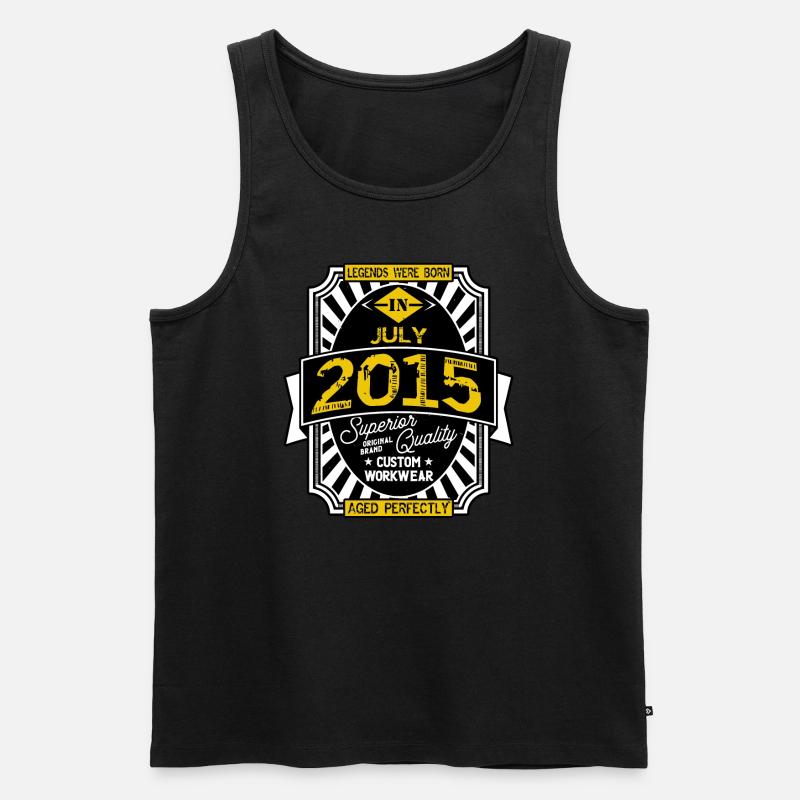 2015 JULI - Männer Premium Bio Tank Top - Schwarz