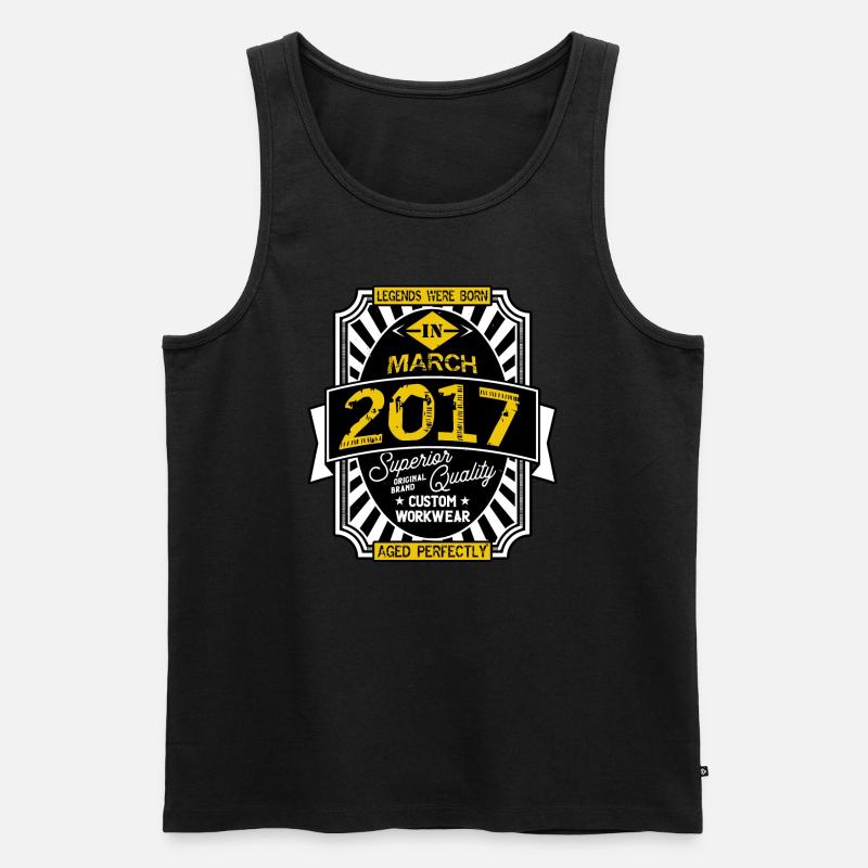 2017 MÄRZ - Männer Premium Bio Tank Top - Schwarz