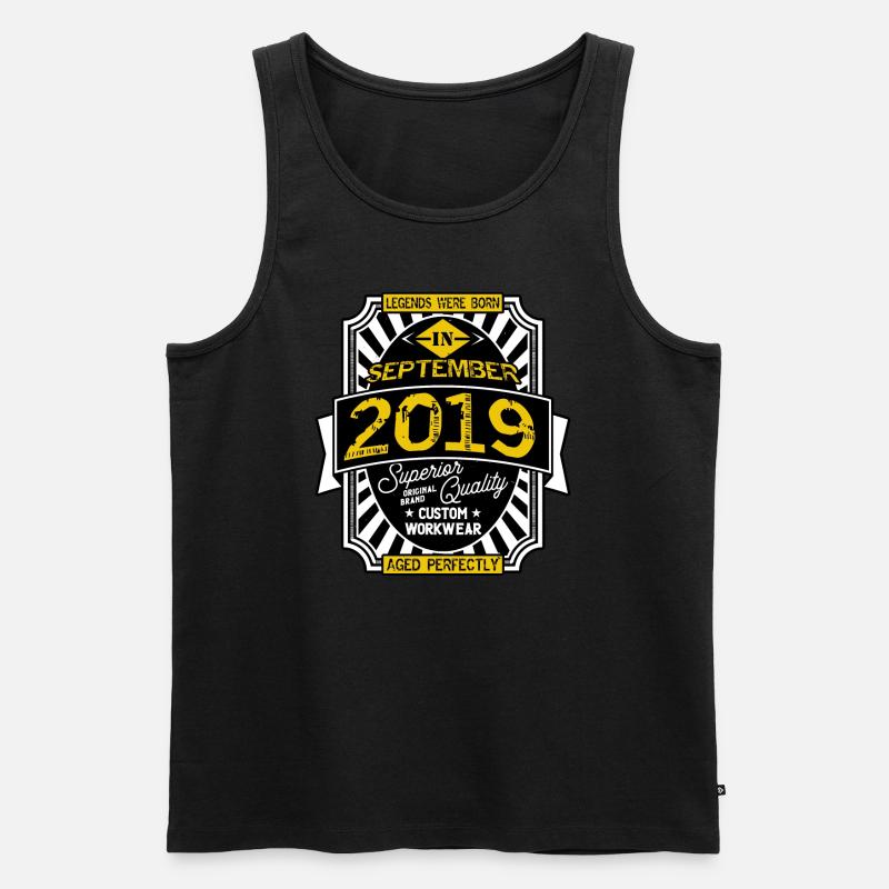 SEPTEMBER 2019 - Männer Premium Bio Tank Top - Schwarz