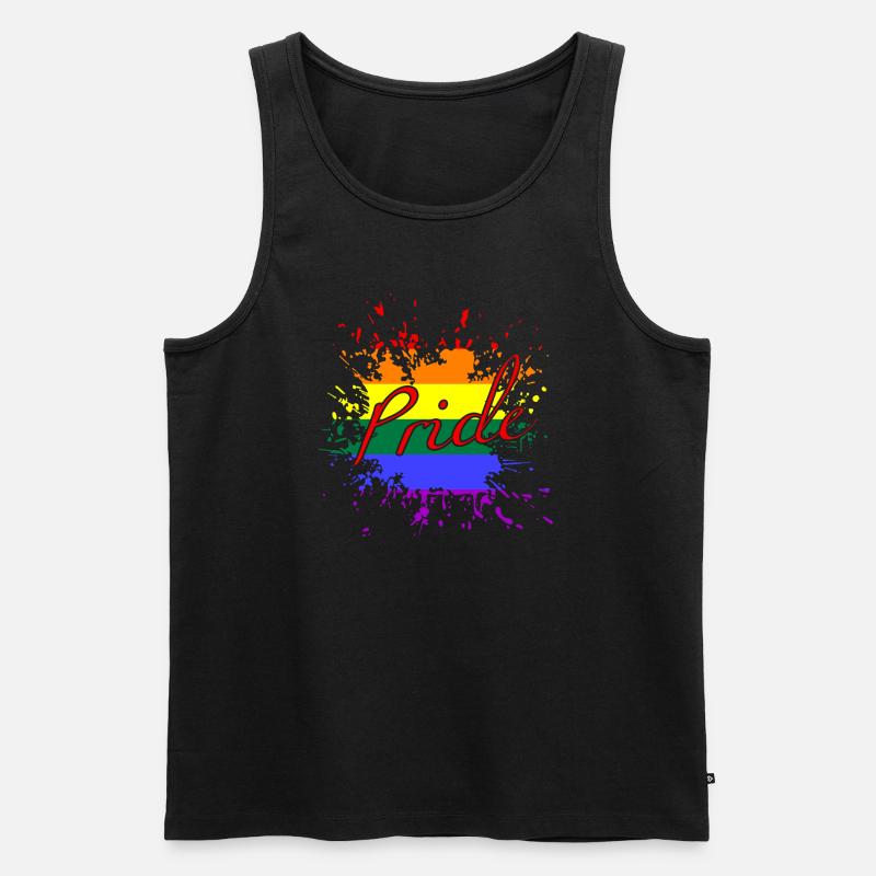 Pride LGBTQ - Männer Premium Bio Tank Top - Schwarz