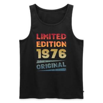 Limited Edition Birthday Party Vintage 1976 - Men's Premium Organic Tank Top - black - Front - Michal (187cm)