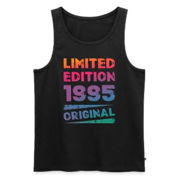 Limited Edition Birthday Party Vintage 1995 - Men's Premium Organic Tank Top - black - Front - Michal (187cm)