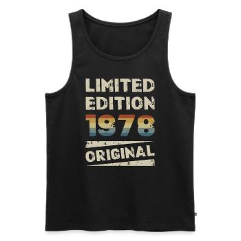 Limited Edition Birthday Party Vintage 1978 - Men's Premium Organic Tank Top - black - Front - Michal (187cm)