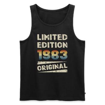 Limited Edition Geburtstag Party Jahrgang 1983 - Männer Premium Bio Tank Top - Schwarz - Vorne - Michal (187cm)