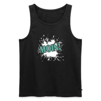 Moin! - Männer Premium Bio Tank Top - Schwarz - Vorne - Michal (187cm)