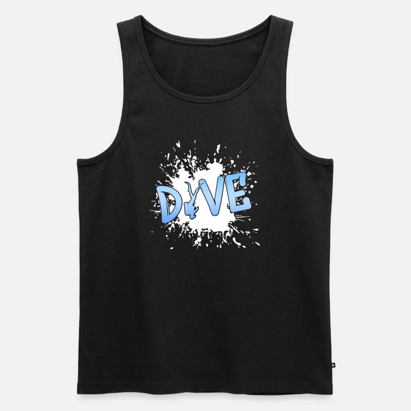 Dive Tauchen Scuba - Männer Premium Bio Tank Top - Schwarz