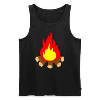 Fire - Men's Premium Organic Tank Top - black - Front - AI Model Male 178 light (178cm)