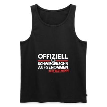 Schwiegersohn - Männer Premium Bio Tank Top - Schwarz - Vorne - Michal (187cm)