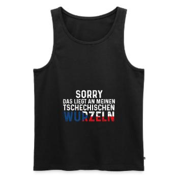 Tschechische Wurzeln Tscheche Tschechien - Männer Premium Bio Tank Top - Schwarz - Vorne - Michal (187cm)
