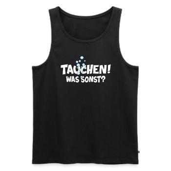 apnoe tauchen was sonst oxygen taucher - Männer Premium Bio Tank Top - Schwarz - Vorne - Michal (187cm)